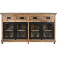 Product photograph of Natural Mango Wood Extra Large 4 Door Sideboard - 180cm from Choice Furniture Superstore