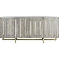 Product photograph of Modern White Mango Wood 4 Door Extra Large Sideboard - 180cm from Choice Furniture Superstore