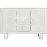 Product photograph of Modern Wrinkled White Small 2 Door Sideboard - 120cm from Choice Furniture Superstore