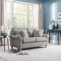 Product photograph of Carina Mink Fabric 2 Seater Sofa from Choice Furniture Superstore
