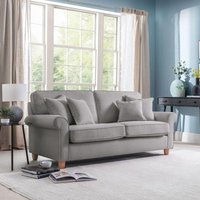 Product photograph of Carina Mushroom Fabric 2 5 Seater Sofa from Choice Furniture Superstore