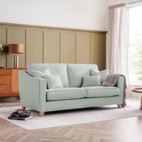 Product photograph of Linnet Aqua Fabric 2 5 Seater Sofa from Choice Furniture Superstore