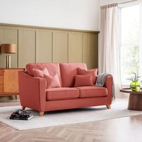 Product photograph of Linnet Coral Fabric 2 Seater Sofa from Choice Furniture Superstore