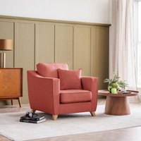 Product photograph of Linnet Coral Fabric Armchair from Choice Furniture Superstore