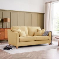 Product photograph of Linnet Corn Fabric 2 5 Seater Sofa from Choice Furniture Superstore
