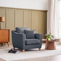 Product photograph of Linnet Denim Fabric Armchair from Choice Furniture Superstore