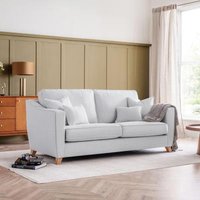 Product photograph of Linnet Dove Grey Fabric 3 Seater Sofa from Choice Furniture Superstore