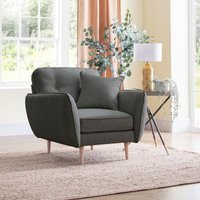 Product photograph of Kendal Charcoal Fabric Armchair from Choice Furniture Superstore