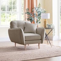 Product photograph of Kendal Mink Fabric Armchair from Choice Furniture Superstore