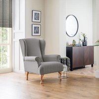 Product photograph of Carina Mushroom Fabric Accent Chair from Choice Furniture Superstore