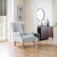 Product photograph of Linnet Dove Grey Fabric Accent Chair from Choice Furniture Superstore