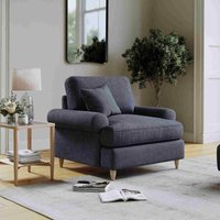 Product photograph of Narva Denim Fabric Armchair from Choice Furniture Superstore