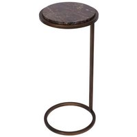 Product photograph of Libra Iota Accent Table Brown Emperador Marble from Choice Furniture Superstore
