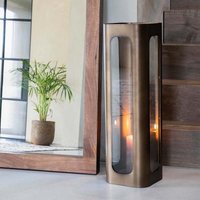 Product photograph of Libra Thorpe Metal And Glass Hurricane Large 78cm from Choice Furniture Superstore
