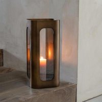 Product photograph of Libra Thorpe Metal And Glass Hurricane Medium 53cm from Choice Furniture Superstore