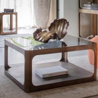 Product photograph of Libra Thorpe Metal And Glass Square Coffee Table from Choice Furniture Superstore
