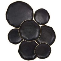 Product photograph of Libra Arlow 7 Disc Black Metal Wall Art from Choice Furniture Superstore