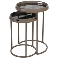 Product photograph of Libra Impasto Brushstroke Set Of 2 Side Tray Tables from Choice Furniture Superstore