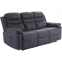 Product photograph of Hooven Charcoal Fabric 3 Seater Recliner from Choice Furniture Superstore