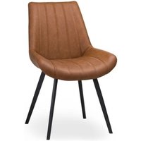 Product photograph of 2 X Malmo Tan Brown Faux Leather Dining Chair from Choice Furniture Superstore