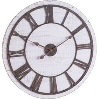 Product photograph of Rustic Wooden Hands Clock - 68cm X 68cm from Choice Furniture Superstore