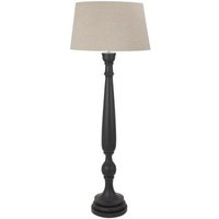 Product photograph of Delaney Wood Droplet Floor Lamp With Linen Shade from Choice Furniture Superstore