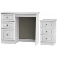 Product photograph of Pembroke White Gloss 2 Piece Bedroom Set With 3 Drawer Beside from Choice Furniture Superstore