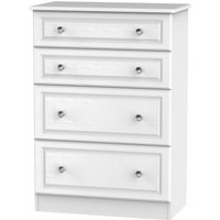 Product photograph of Crystal White 4 Drawer Deep Chest from Choice Furniture Superstore