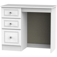 Product photograph of Crystal White 3 Drawer Single Dressing Table from Choice Furniture Superstore