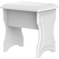 Product photograph of Crystal White Padded Dressing Stool from Choice Furniture Superstore