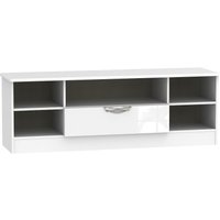Product photograph of Camden White Gloss 145cm Wide Tv Unit from Choice Furniture Superstore