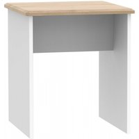 Product photograph of Victoria White And Riviera Oak Lamp Table from Choice Furniture Superstore