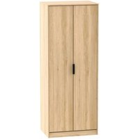 Product photograph of Hong Kong Oak Effect 2 Door Plain Tall Wardrobe from Choice Furniture Superstore