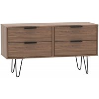 Product photograph of Hong Kong Walnut Effect Bed Box With Hairpin Legs from Choice Furniture Superstore