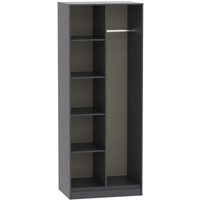 Product photograph of Hong Kong Graphite Front Open Shelf Wardrobe from Choice Furniture Superstore