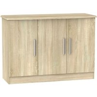 Product photograph of Knightsbridge Oak Effect Small Sideboard - 3 Doors from Choice Furniture Superstore