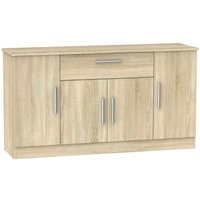 Product photograph of Knightsbridge Oak Effect Wide Sideboard - 4 Doors from Choice Furniture Superstore