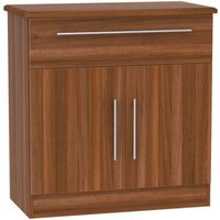 Product photograph of Sherwood Walnut Effect Compact Sideboard - 2 Doors from Choice Furniture Superstore
