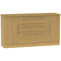 Product photograph of Sherwood Oak Effect Wide Sideboard - 2 Doors from Choice Furniture Superstore