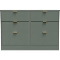 Product photograph of Nashville Green 6 Drawer Midi Chest from Choice Furniture Superstore