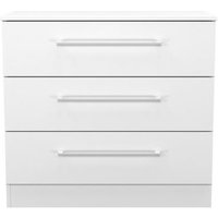 Product photograph of Worcester White 3 Drawer Small Chest from Choice Furniture Superstore