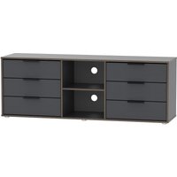 Product photograph of Hong Kong Graphite 150cm Tv Unit With Glides Legs from Choice Furniture Superstore