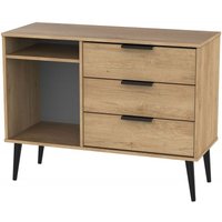 Product photograph of Hong Kong Oak Effect 95cm Tv Unit With Wooden Legs from Choice Furniture Superstore
