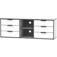 Product photograph of Hong Kong White 150cm Tv Unit With Glides Legs from Choice Furniture Superstore