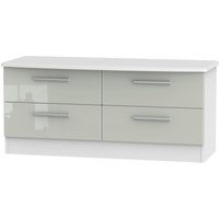 Product photograph of Knightsbridge Cashmere Gloss And White Bed Box from Choice Furniture Superstore