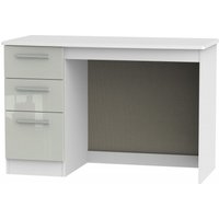 Product photograph of Knightsbridge Cashmere Gloss And White 3 Drawer Desk from Choice Furniture Superstore