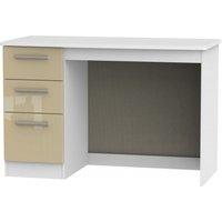 Product photograph of Knightsbridge Mushroom And White 3 Drawer Desk from Choice Furniture Superstore