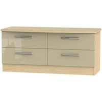 Product photograph of Knightsbridge Mushroom And Light Oak Bed Box from Choice Furniture Superstore