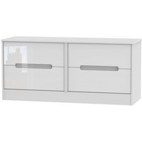 Product photograph of Monaco White Gloss Bed Box from Choice Furniture Superstore