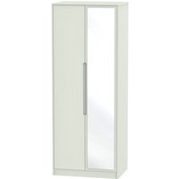 Product photograph of Monaco Cashmere 2 Door Tall Wardrobe - 1 Mirror from Choice Furniture Superstore